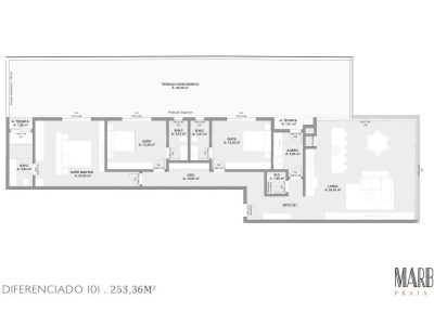 Apartamento Garden com 3 Suítes no Marbella Praia Brava