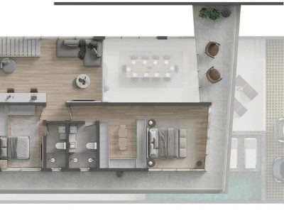 Apartamento Garden com 4 Suítes no Sense Praia Brava