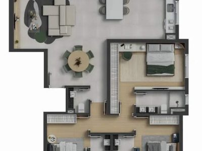 Apartamento com 3 Suítes no Fazenda Garden em Itajaí/Sc