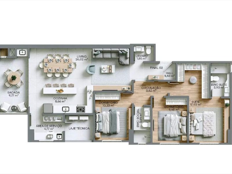 Apartamento no Monte Viso na Fazenda em Itajaí/Sc