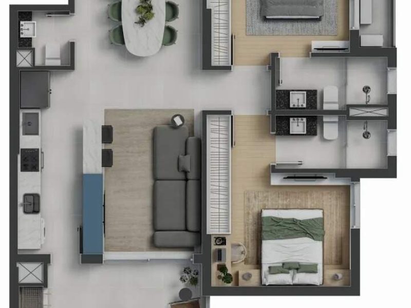 Apartamento à Venda, 2 Quartos, 2 Suítes, 1 Vaga, Fazenda - Itajaí/Sc